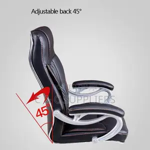Leather Office Task Chair With Armrest