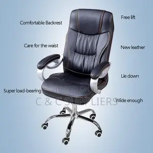 Leather Office Task Chair With Armrest