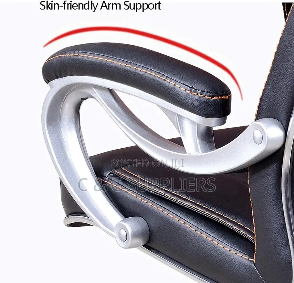 Leather Office Task Chair With Armrest