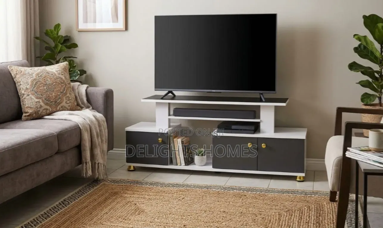 2 Modern TV Stand With LED Lights