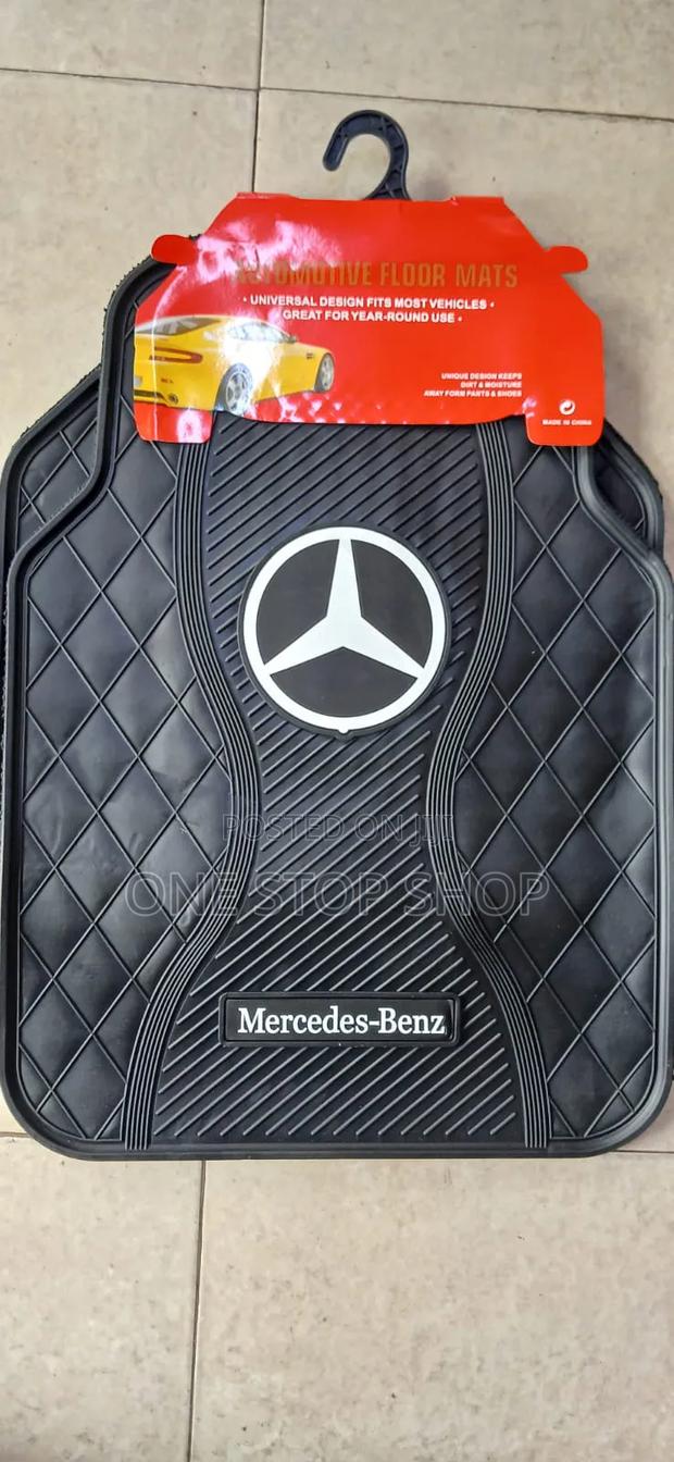 5pc Mercedes White Logo Unique Designed Floor Mats