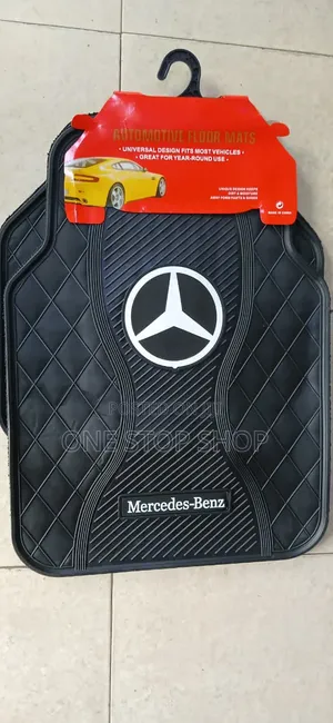 5pc Mercedes White Logo Unique Designed Floor Mats