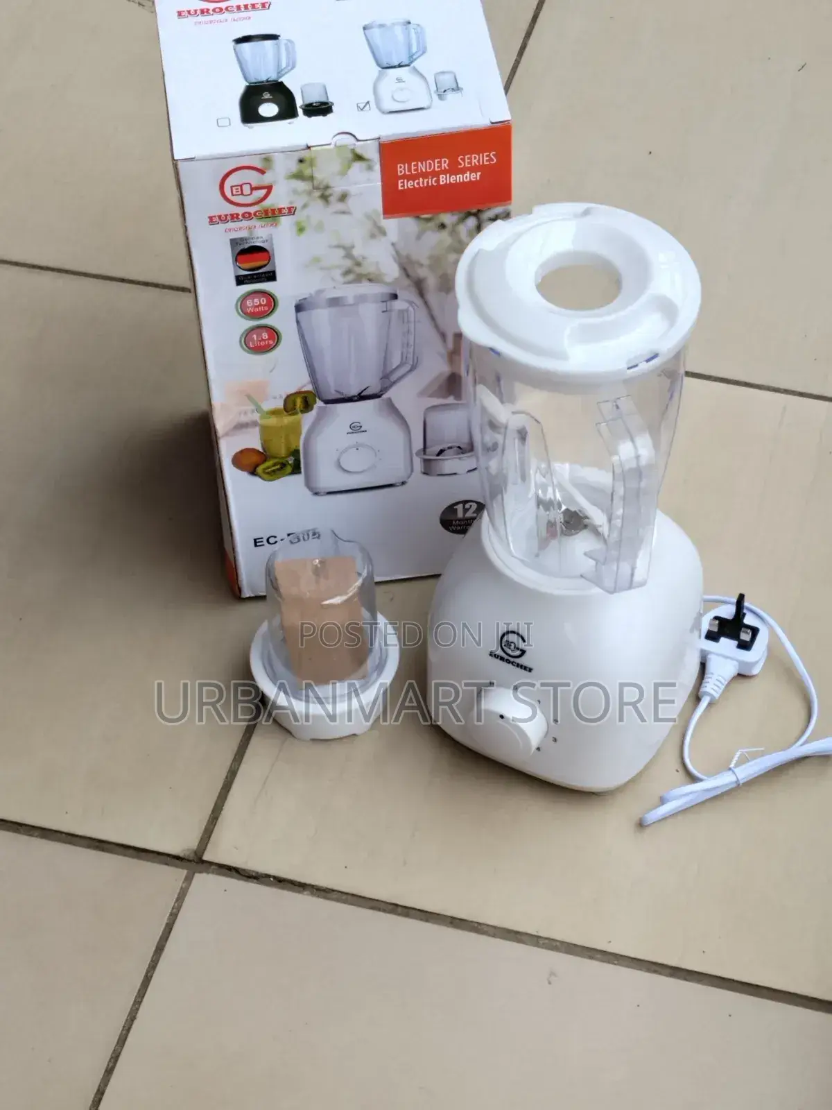 Eurochef Home Blender 1.8 Litres Powerful Motor, 2 in 1