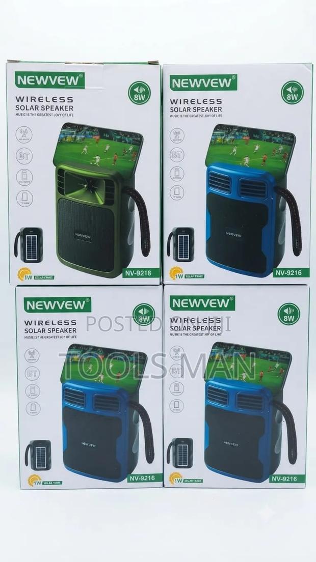 Newvew NV-9216 Wireless Solar Speaker With Phone Holder - 8W.