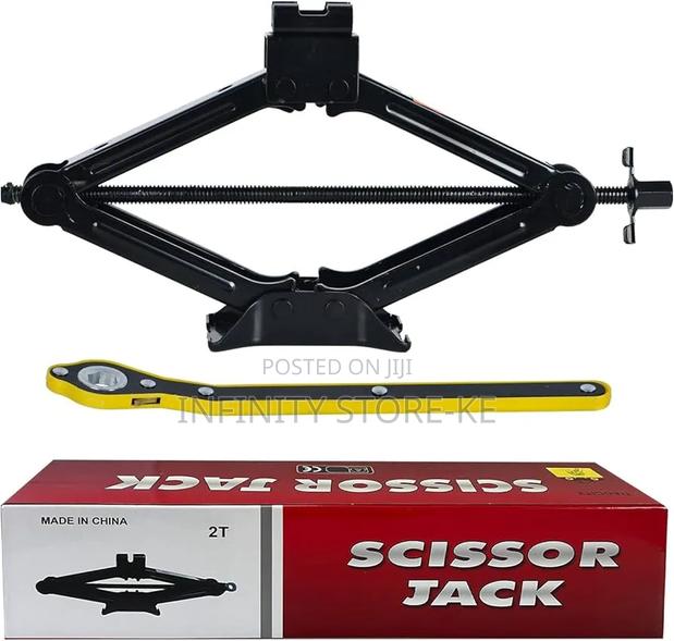 Heavy Duty 2 Ton Scissor Jack Wrench Set – Compact Car Lifting Tool