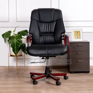 PU Leather Black Manager Chair