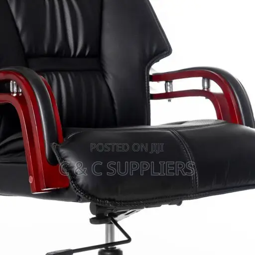 PU Leather Black Manager Chair