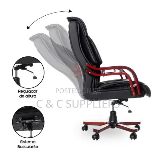 PU Leather Black Manager Chair
