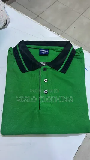 Green Black Poloshirts Available in Wholesale and Single Orders