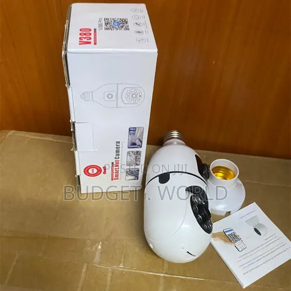 V380 Pro AI Motion Tracking Dual Lens WiFi Security Bulb Camera