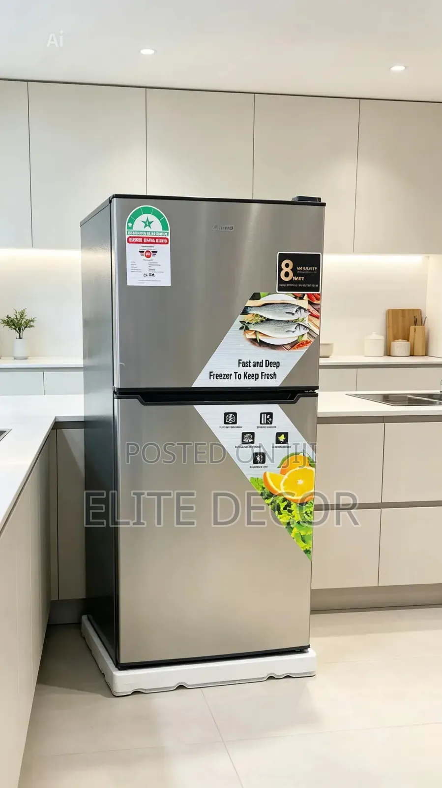 Decho 138L Double Door Refrigerator – Energy Saving, Spacious