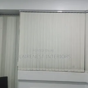 Sleek Plain White Office Vertical Window Blinds
