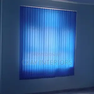 Simple and Smart Blue Large and Small Vertical Office Window Blinds