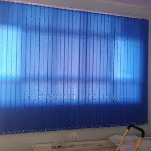 Simple and Smart Blue Large and Small Vertical Office Window Blinds
