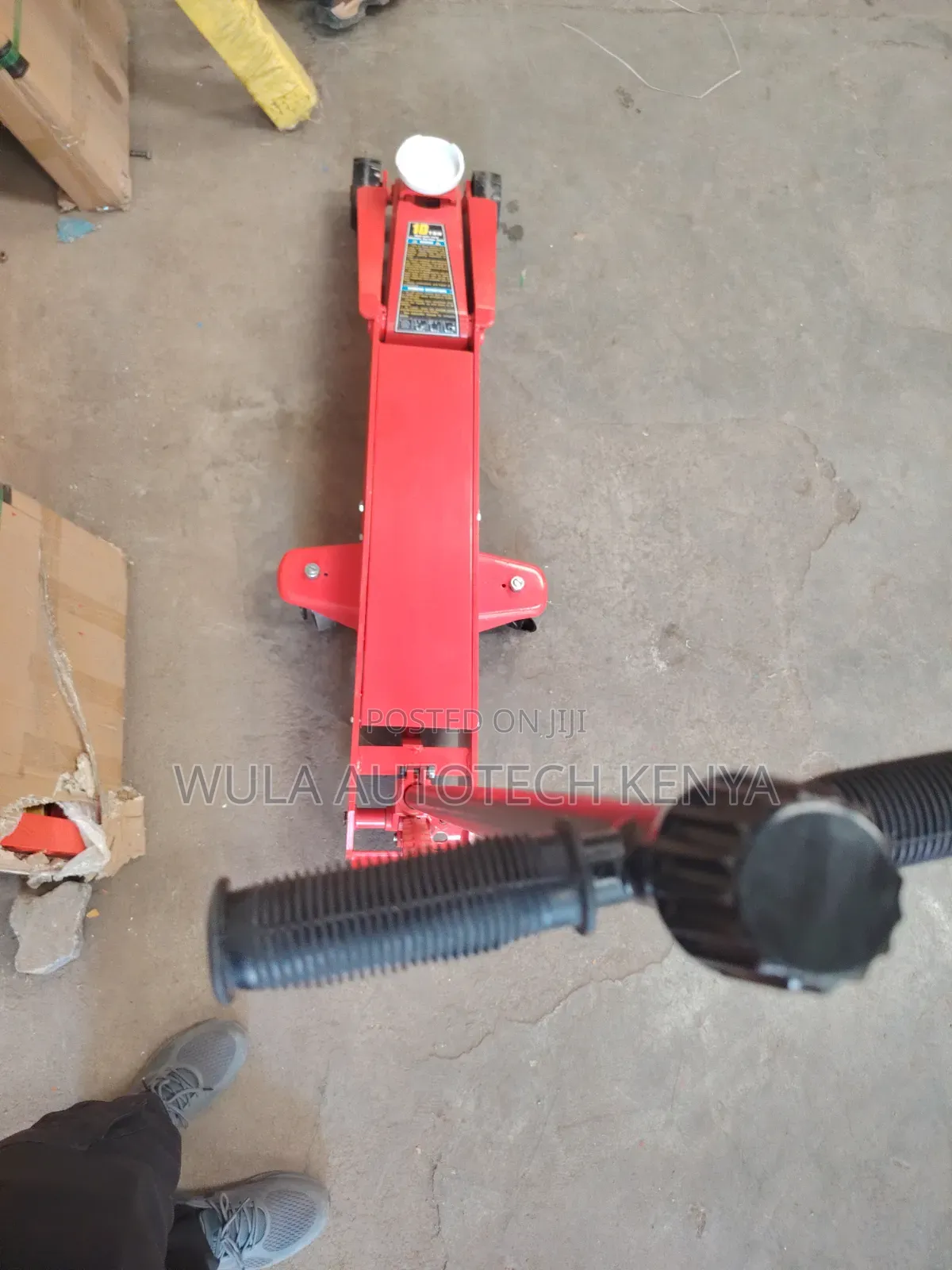Long Pump Handle Heavy Duty 10tns Trolley Jack Machine Sunshine
