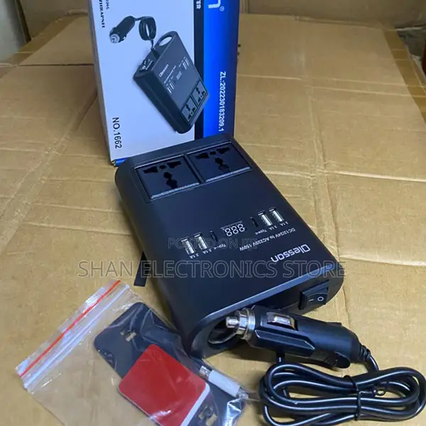Safe and Efficient 2 USB Universal Socket Power Adapter Inverter