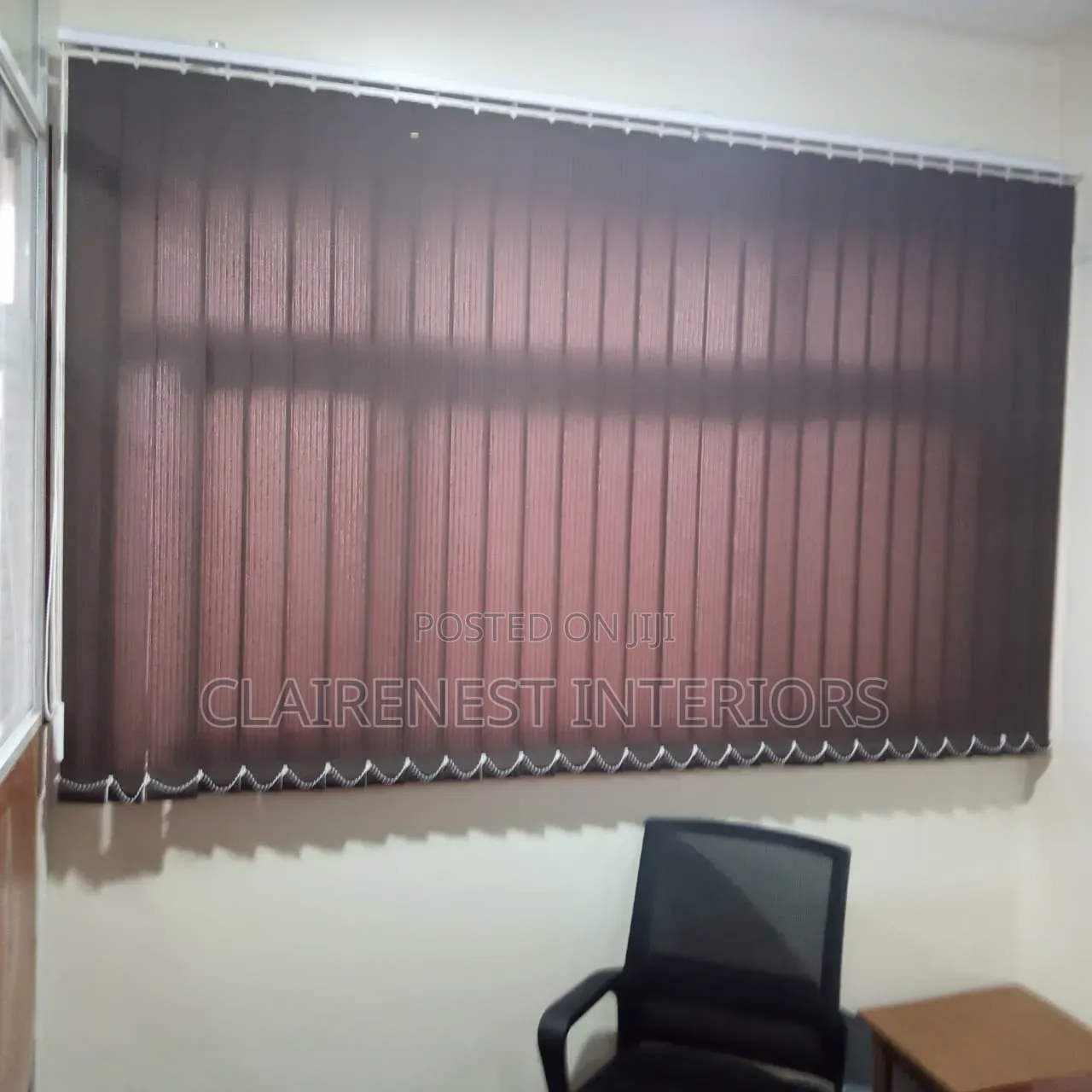 Mixed and Plain Sluts Vertical Office Window Blinds