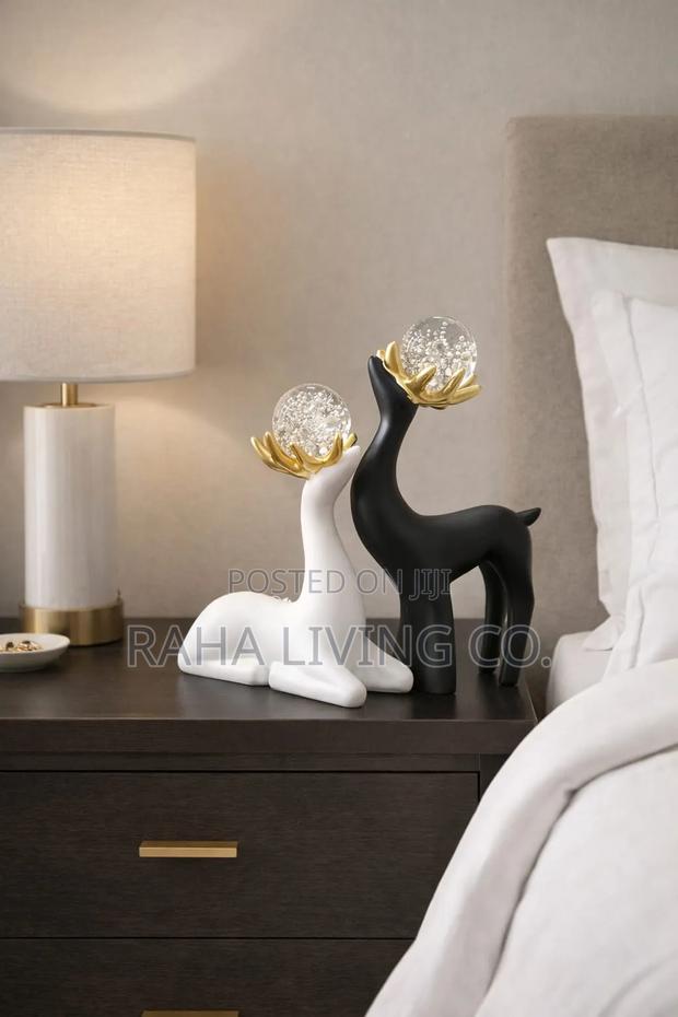 Crystal Sika Deer Ornament | Gold Horns | Home Décor