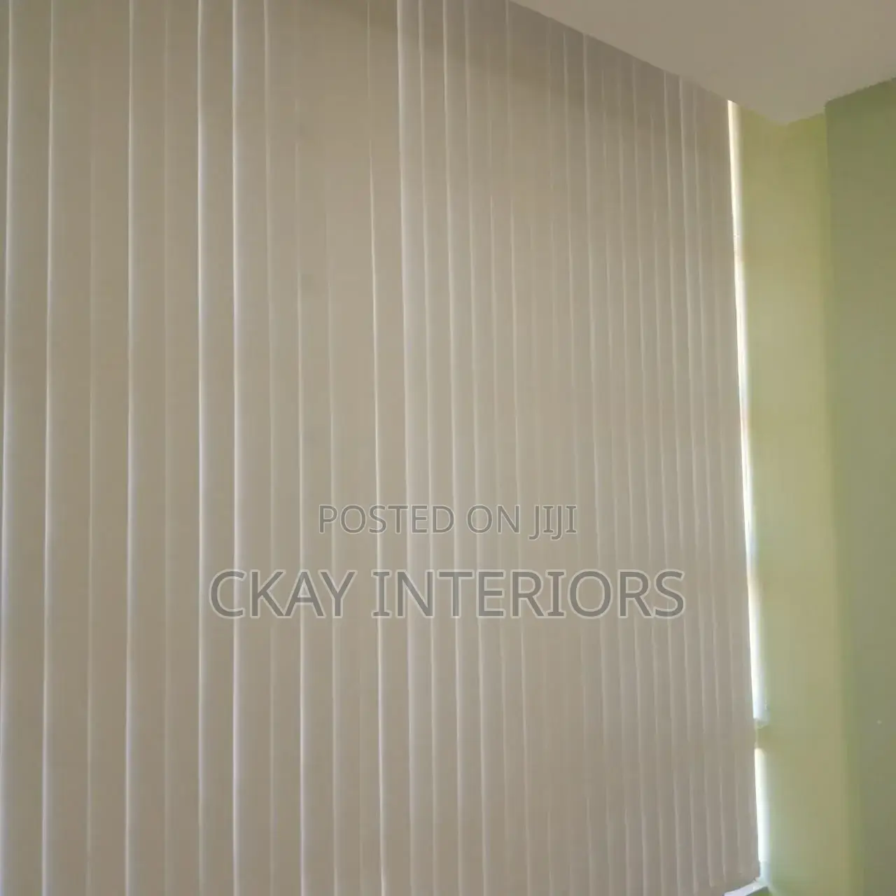 Purple and Beige Window Upgrades Vertical Blinds