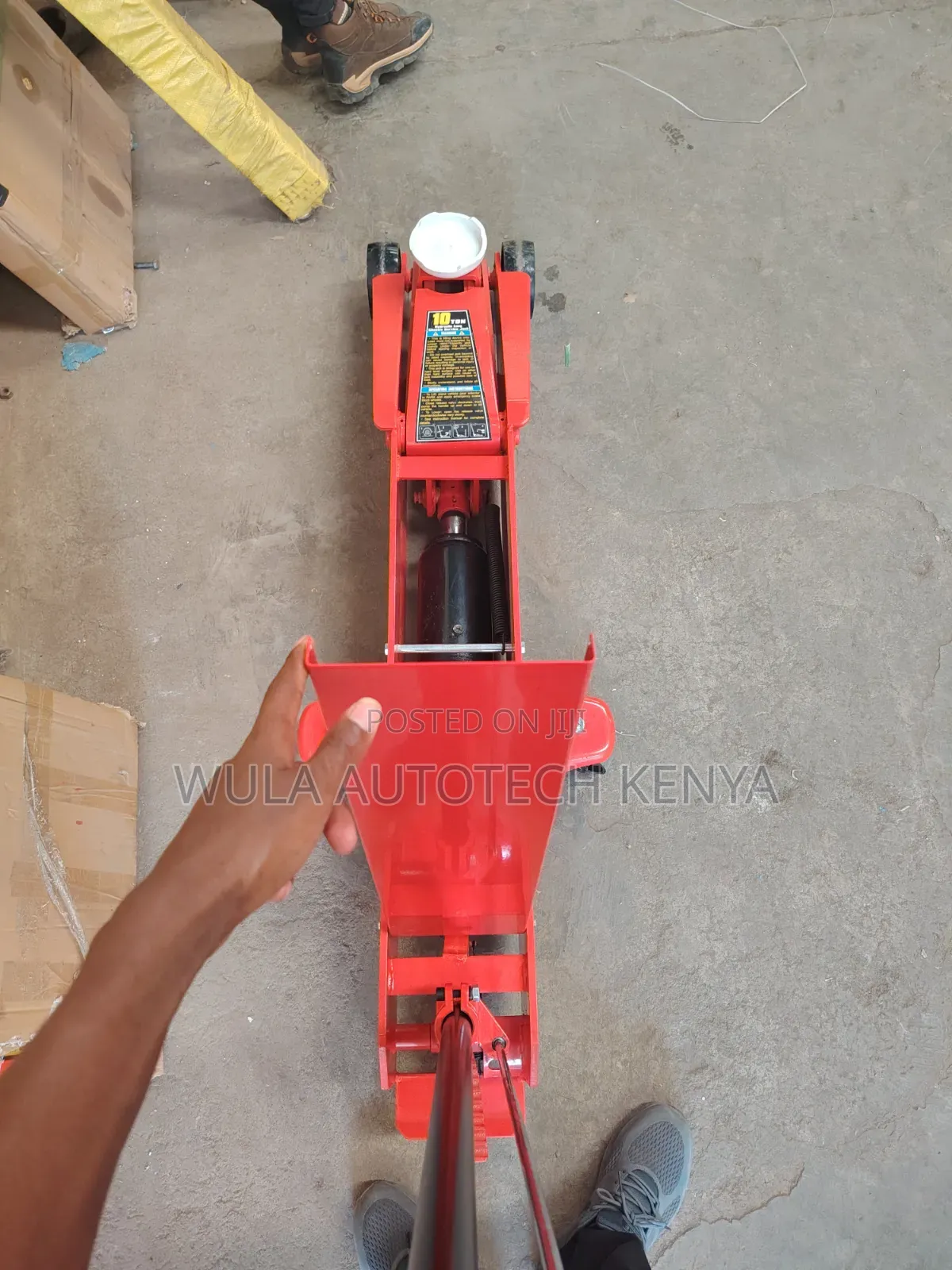 Controlled Raising Lowering Trolley Jack Truck Machine 10tns