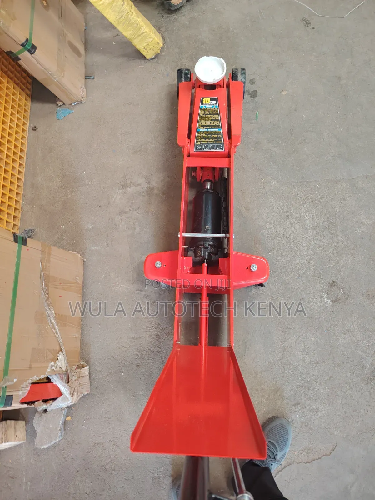 Controlled Raising Lowering Trolley Jack Truck Machine 10tns