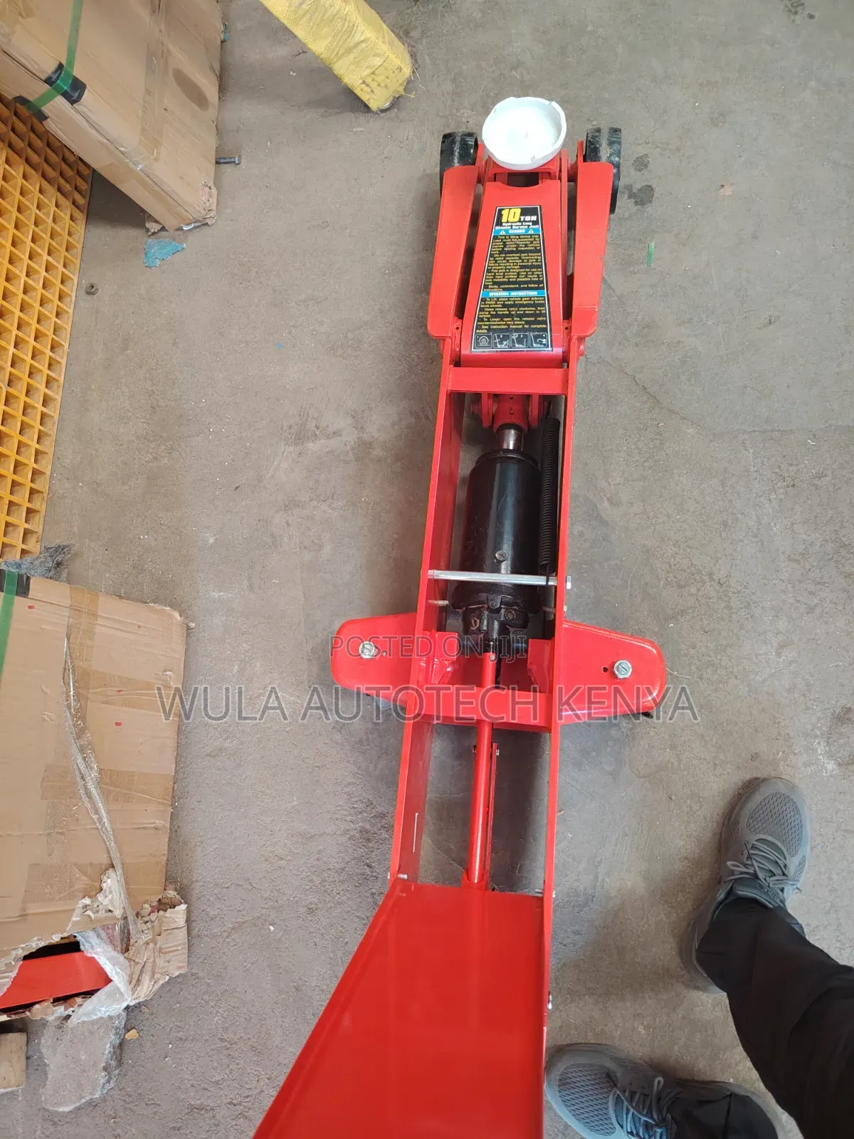 Controlled Raising Lowering Trolley Jack Truck Machine 10tns