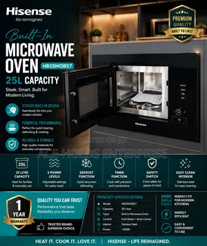 Hisense Built-in Microwave Oven HB25MOBX7 – 25 Litres Capacity