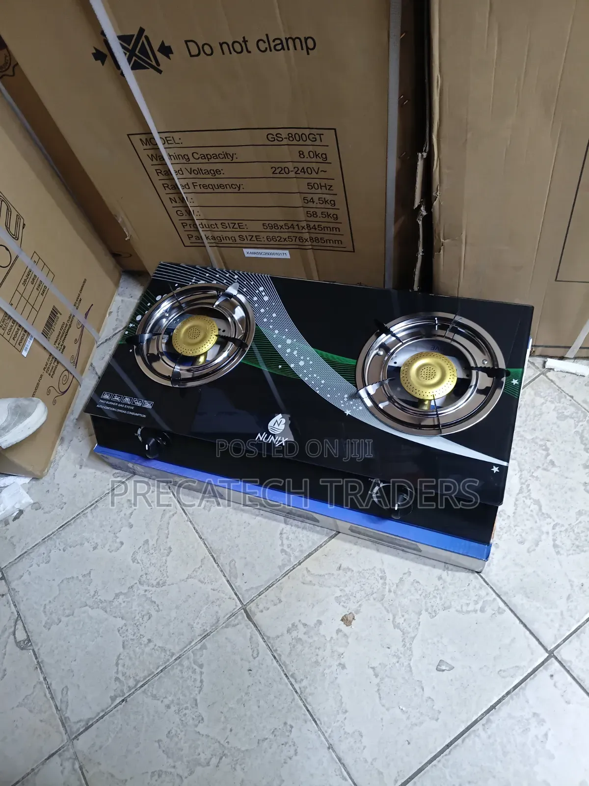 Nunix 2 Burner Table Top Gas Cooker