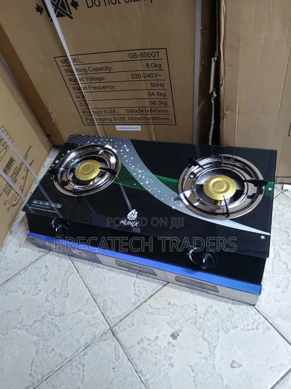 Nunix Tempered Glass Gas Stove – Double Burner
