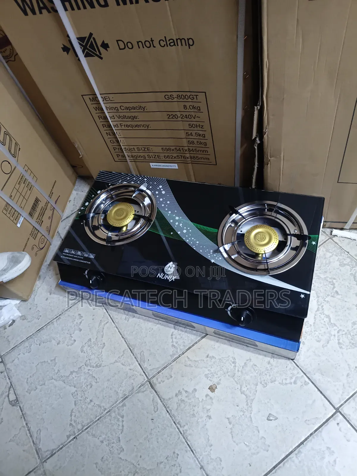 Nunix Tempered Glass Gas Stove – Double Burner