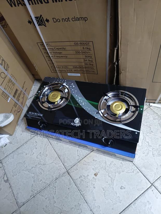 Nunix Tempered Glass Gas Stove – Double Burner - thumbnail 2