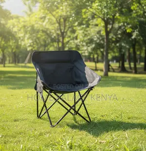 Camping Chair: Durable Black Low Mid Back Hiking Chair