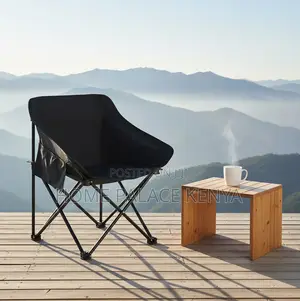 Camping Chair: Durable Black Low Mid Back Hiking Chair