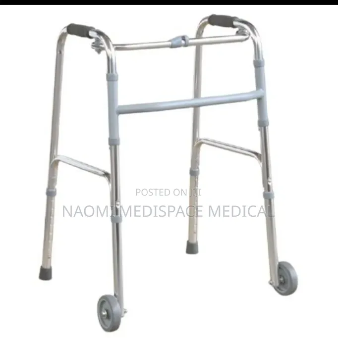 Strong Foldable Walker With Wheels-Height Adjustable