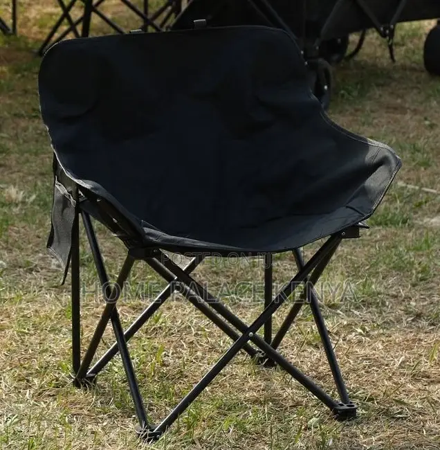 Camping Chair: Durable Black Low Mid Back Hiking Chair