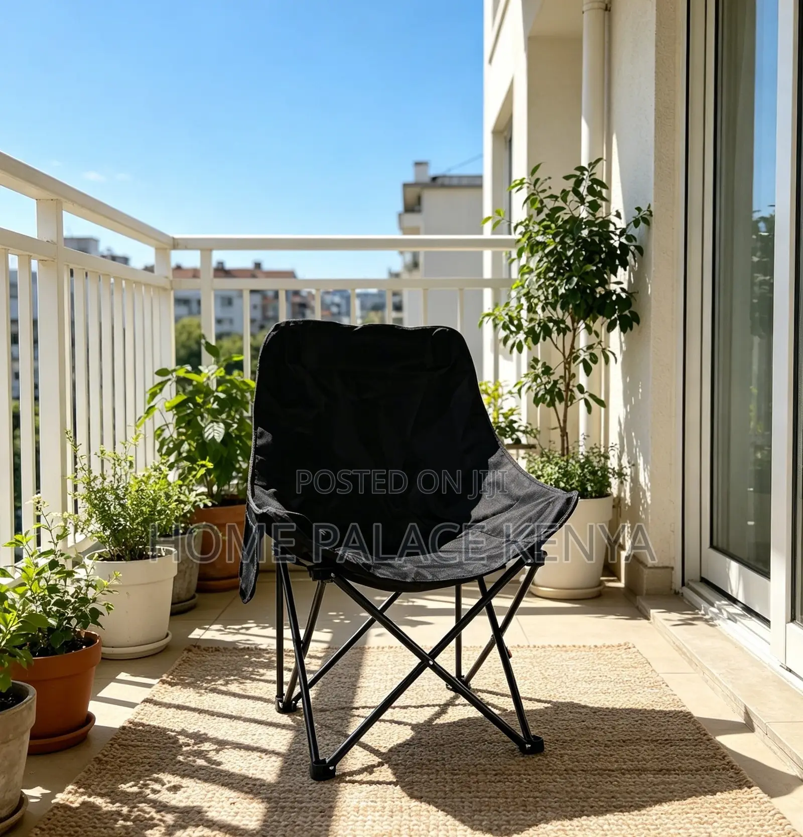 Camping Chair: Durable Black Low Mid Back Hiking Chair