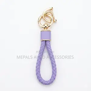 Premium Braided Leather Keychain