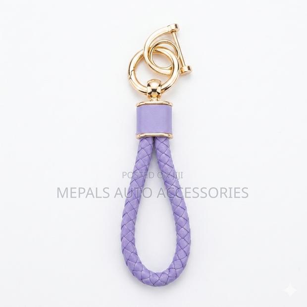 Premium Braided Leather Keychain