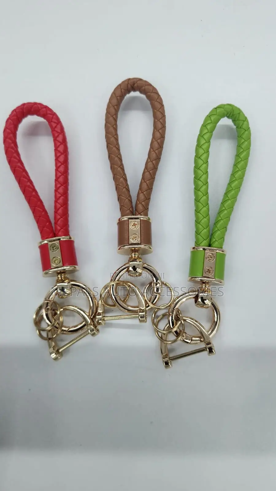 Premium Braided Leather Keychain