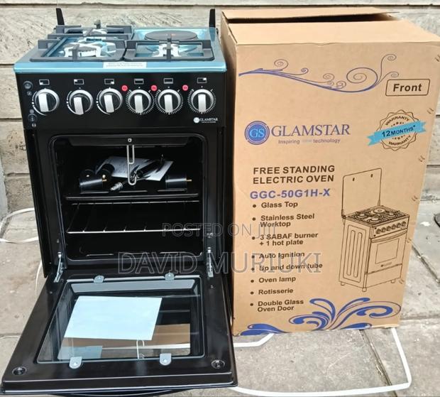 Glamstar Black 50×55 Standing 3+1 Cooker - thumbnail 2