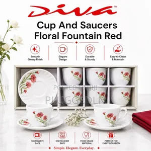 Cup and Saucers 6 Sets Per Box