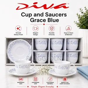 Cup and Saucers 6 Sets Per Box