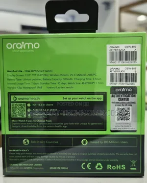 Oraimo Watch 6 Lite OSW-809