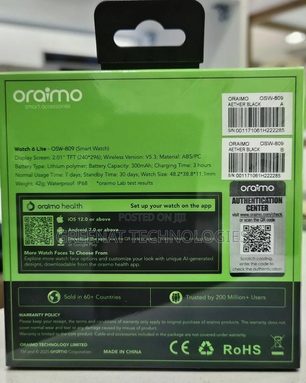 Oraimo Watch 6 Lite OSW-809 - thumbnail 2