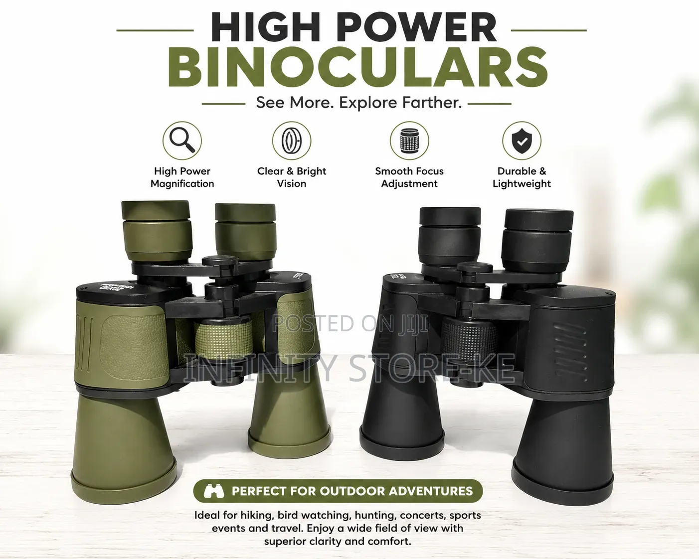 High Power Binoculars for Bird Watching, Travel Outdoor Use