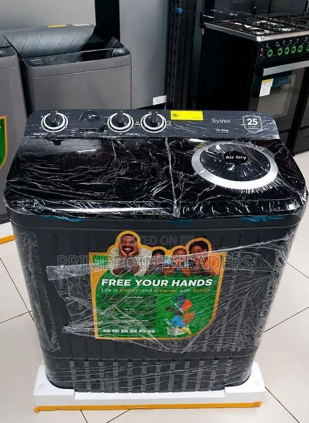 Syinix 10kg Twin Tub Design for Faster Washing Spinning