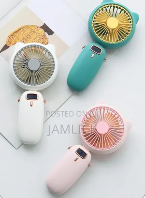 Mini Folding Electric Fan With Strap - HK