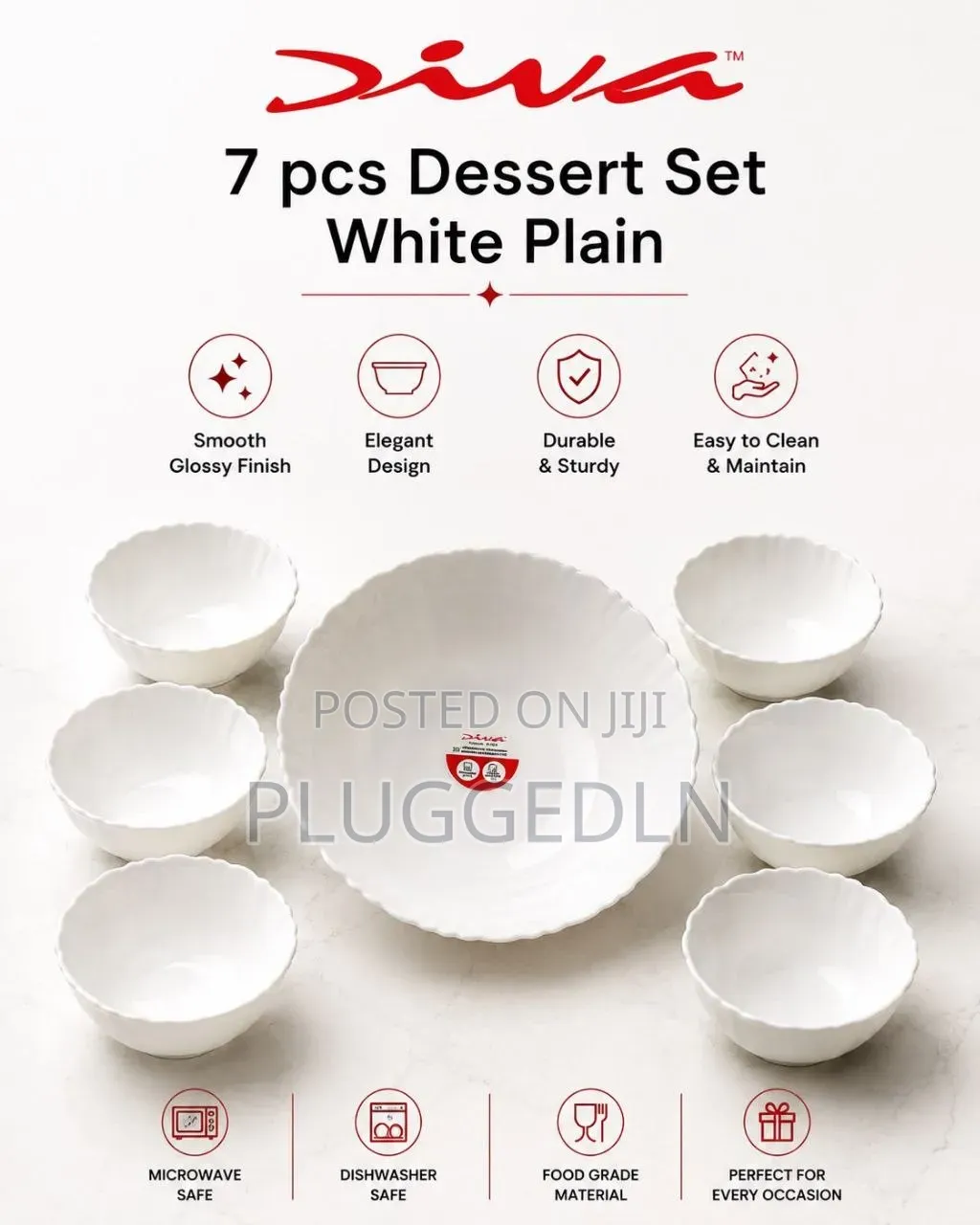 6pcs Veg Bowls + 1pc Sr Bowl 6 Sets Per Box
