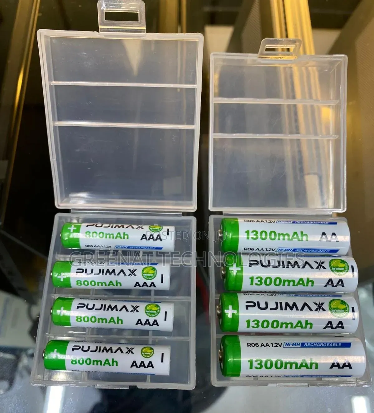 Pujimax Rechargeable AA and AAA Batteries 1300/800 mAh