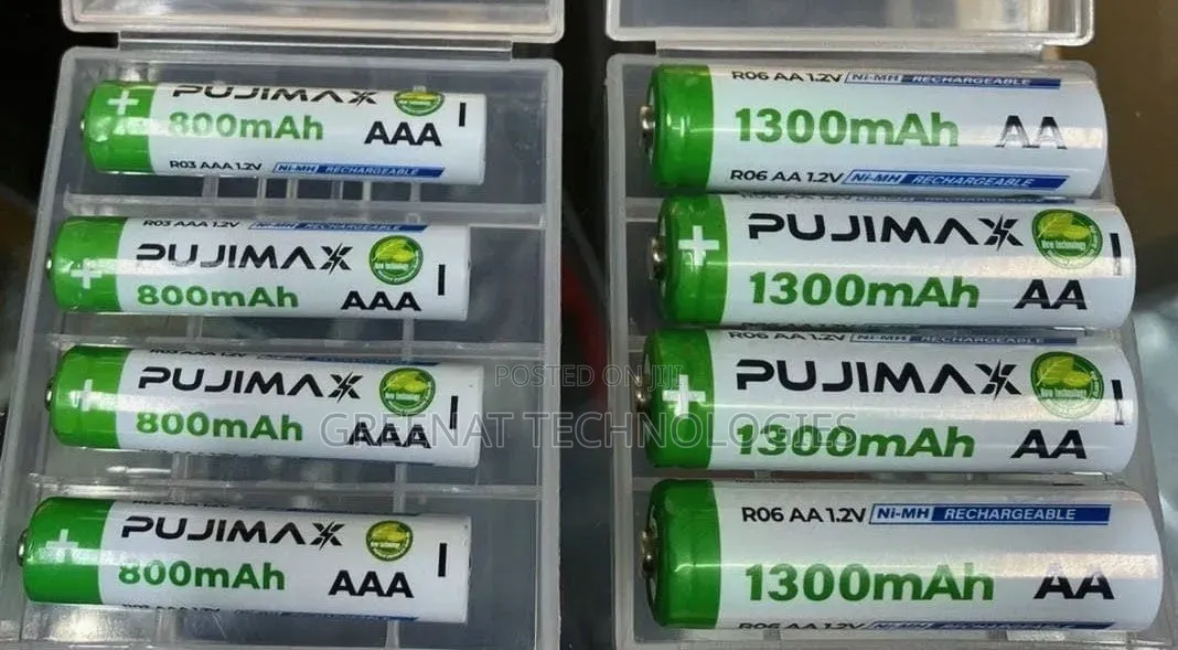 Pujimax Rechargeable AA and AAA Batteries 1300/800 mAh